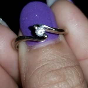 10K White Gold Engagement Ring